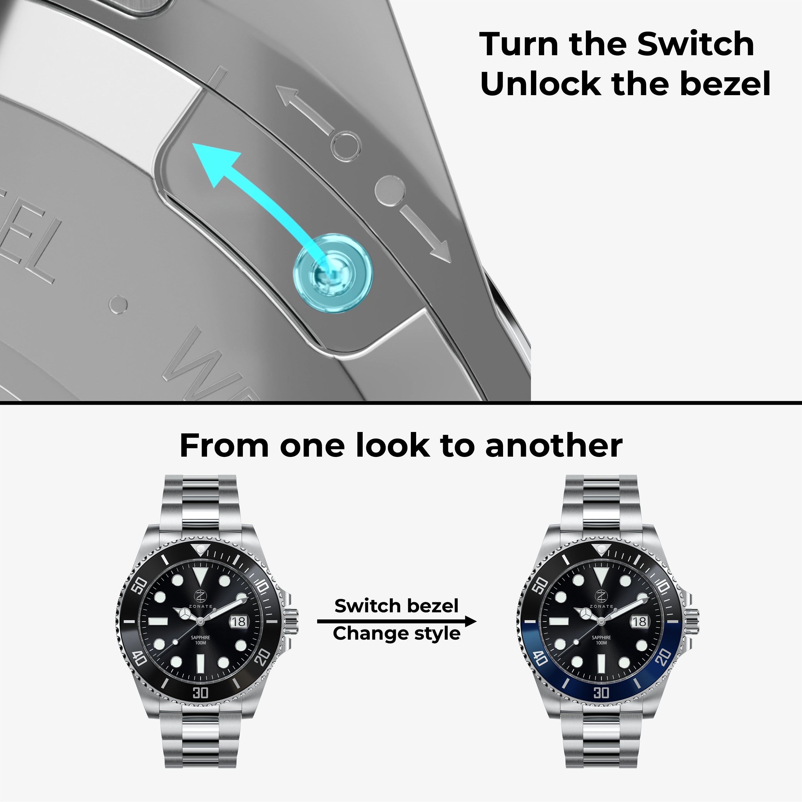 Pivot Black - Black Bezel