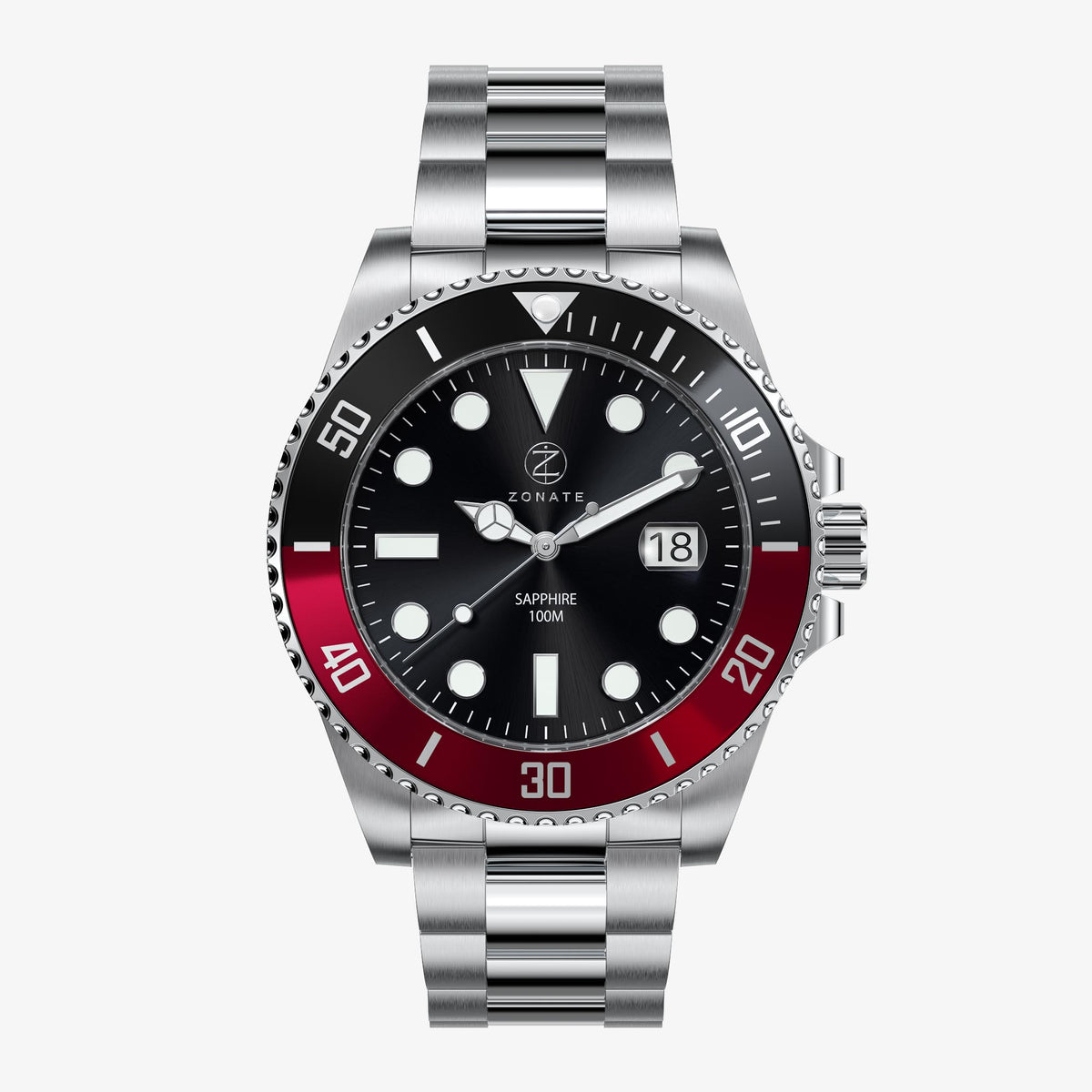 Pivot Black - Black & Red Bezel