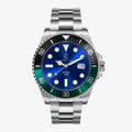 Pivot Blue - Black & Green Bezel