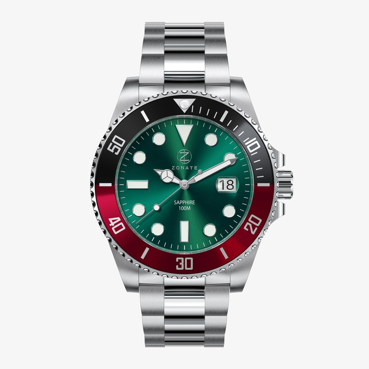 Pivot Green - Black & Red Bezel
