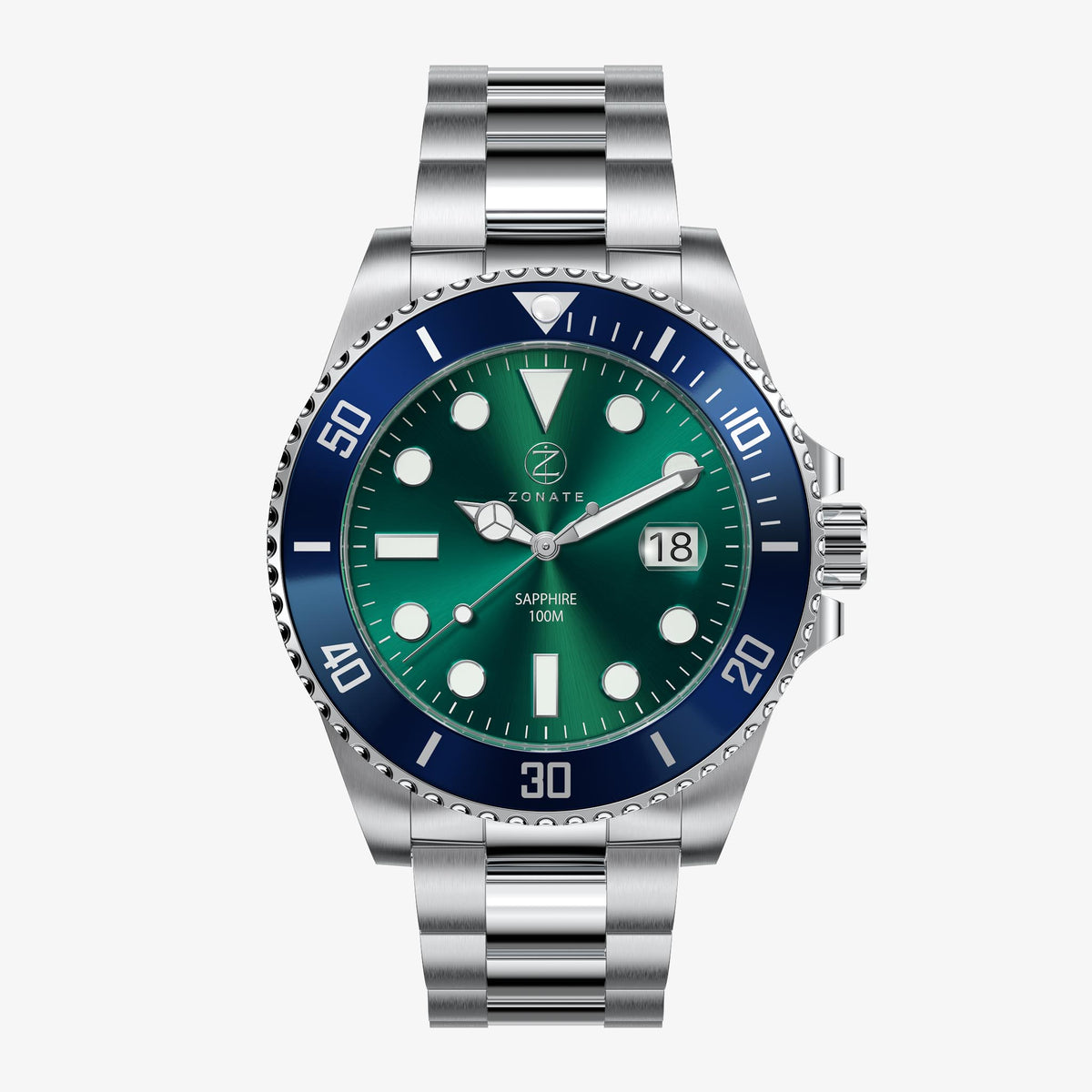 Pivot Green - Blue Bezel