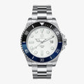 Pivot White - Black & Blue Bezel