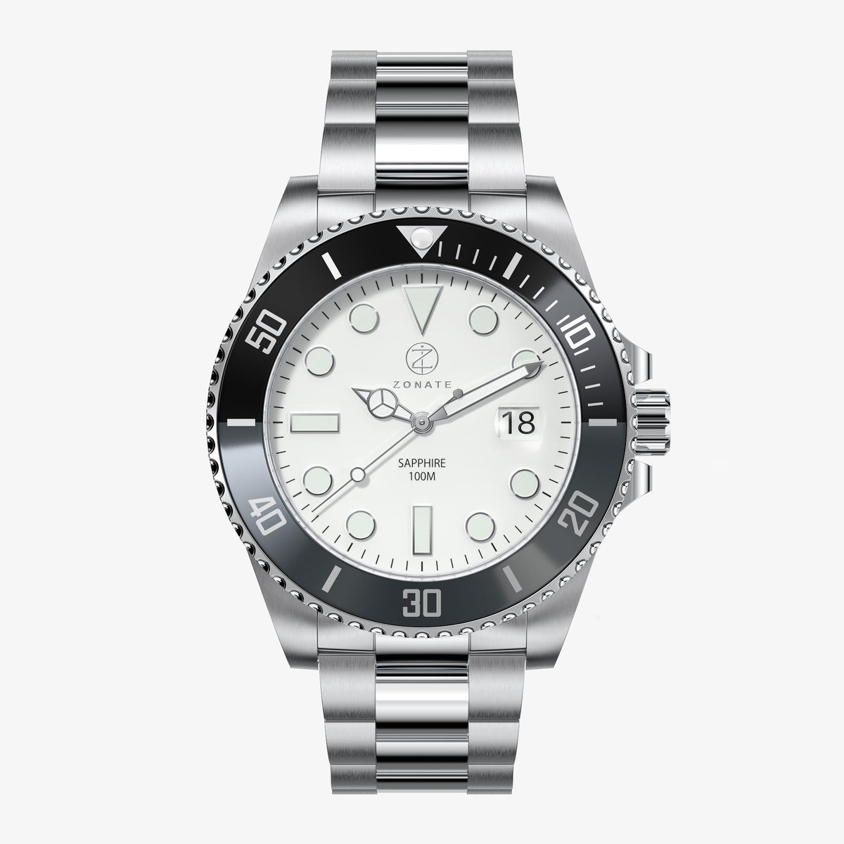 Pivot White - Black & Gray Bezel