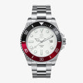 Pivot White - Black & Red Bezel